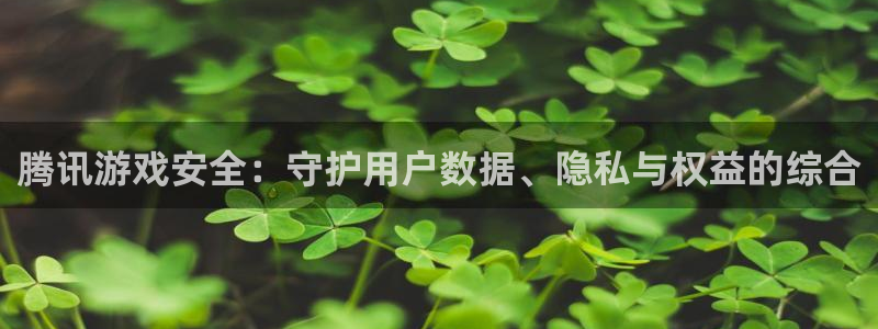 欧陆娱乐在线测速：腾讯游戏安全：守护用户数据、隐私与权益的综
